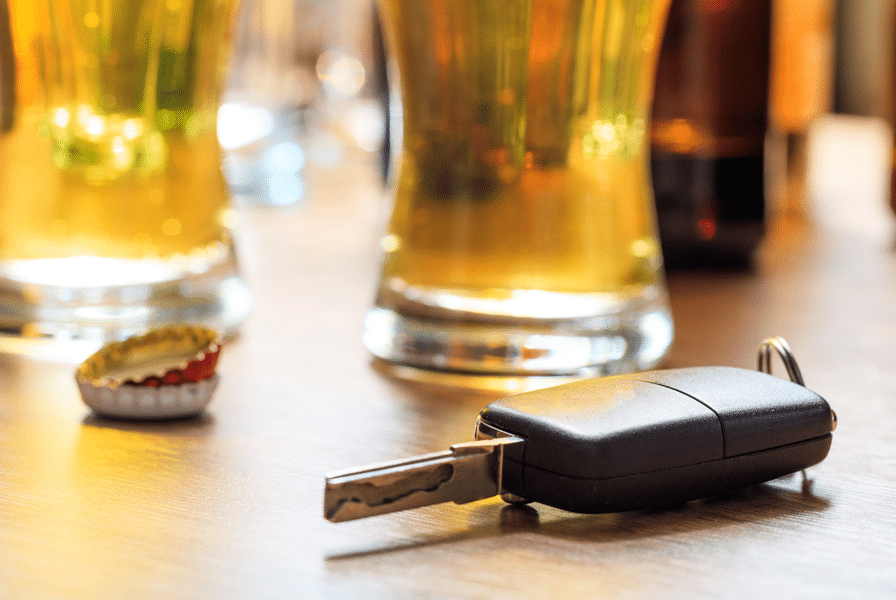 Pint with car key